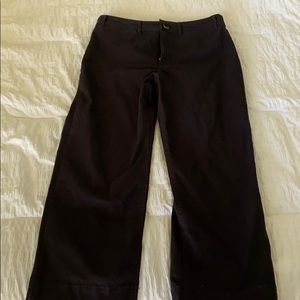 High waisted wide leg chino